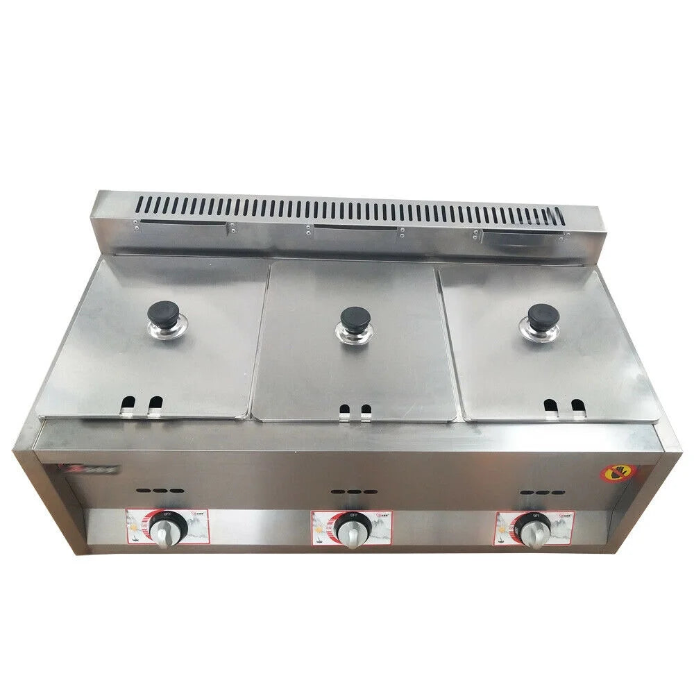 18L Propane NG Gas Fryer 3 Pan B33893