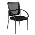 Black Visitors Chair with Arms Y8419