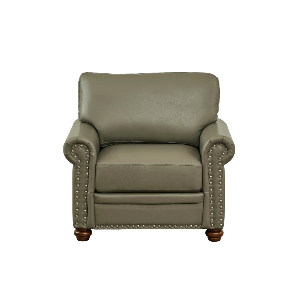 Grey Faux Leather Single Seat Sofa Chair P6888