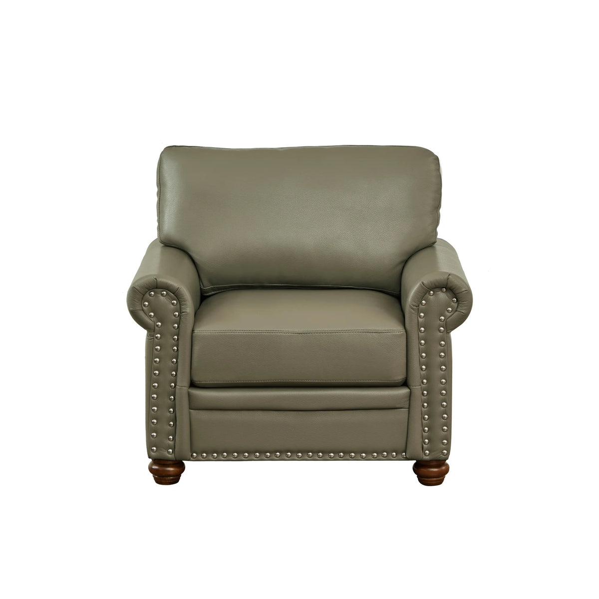 Grey Faux Leather Single Seat Sofa Chair P6888