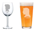 Set of 2 10 oz Wine and Beer Pint Glasses Y18962
