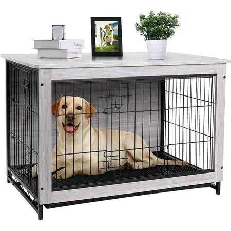 Wooden Dog Crate End Table D8894