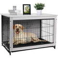 Wooden Dog Crate End Table D8894