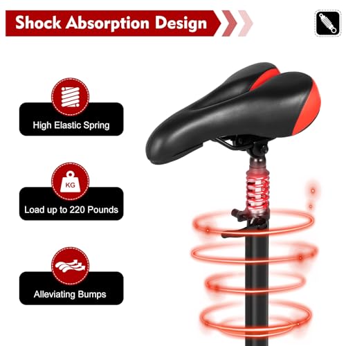 Electric Scooter Seat, Adjustable Saddle Seat with Shock Absorption Foam Cushion Q186726