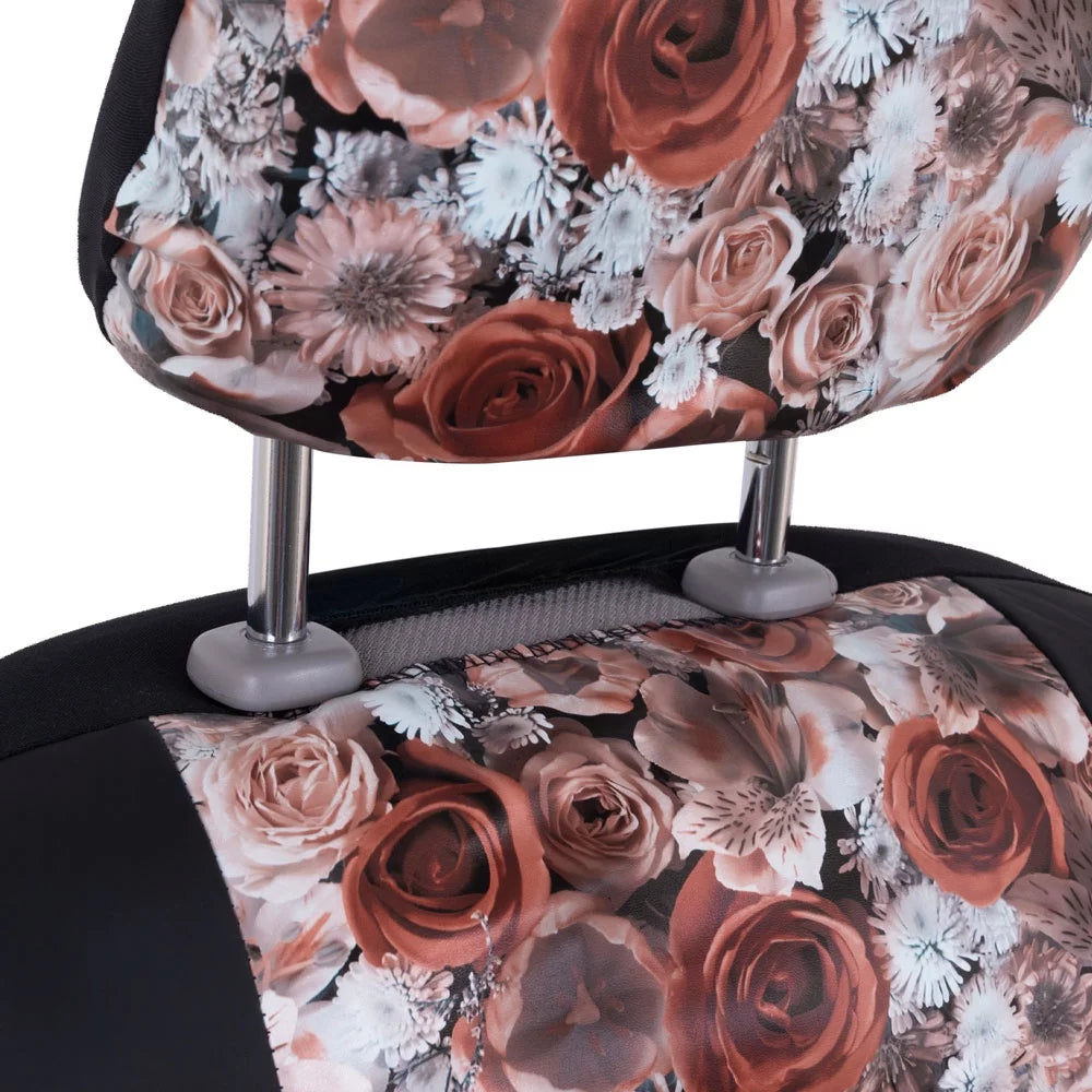 Rose Flower Seat Covers 2 Sets R33578