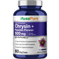 Chrysin 500mg 60 Veggie Capsules Passion Flower Supplement P7356