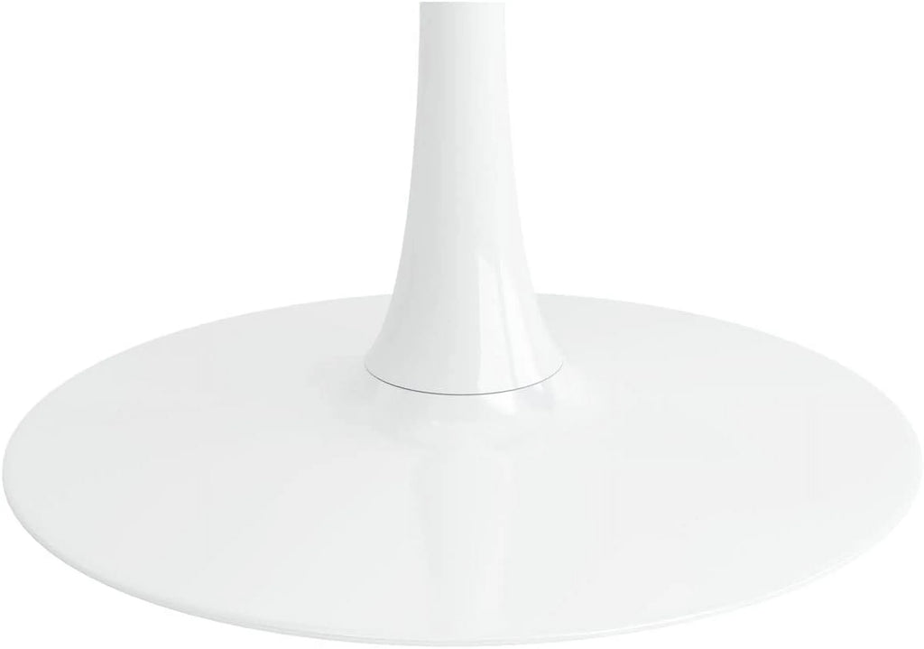 White 36" Mid-Century Wood Top Dining Table J380