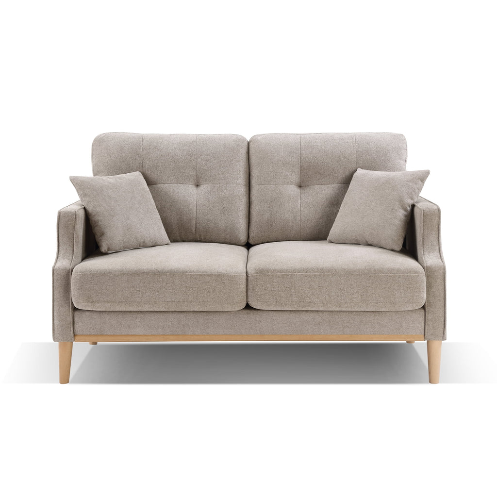 Cream Waterproof Fabric 2 Seater Sofa U67025