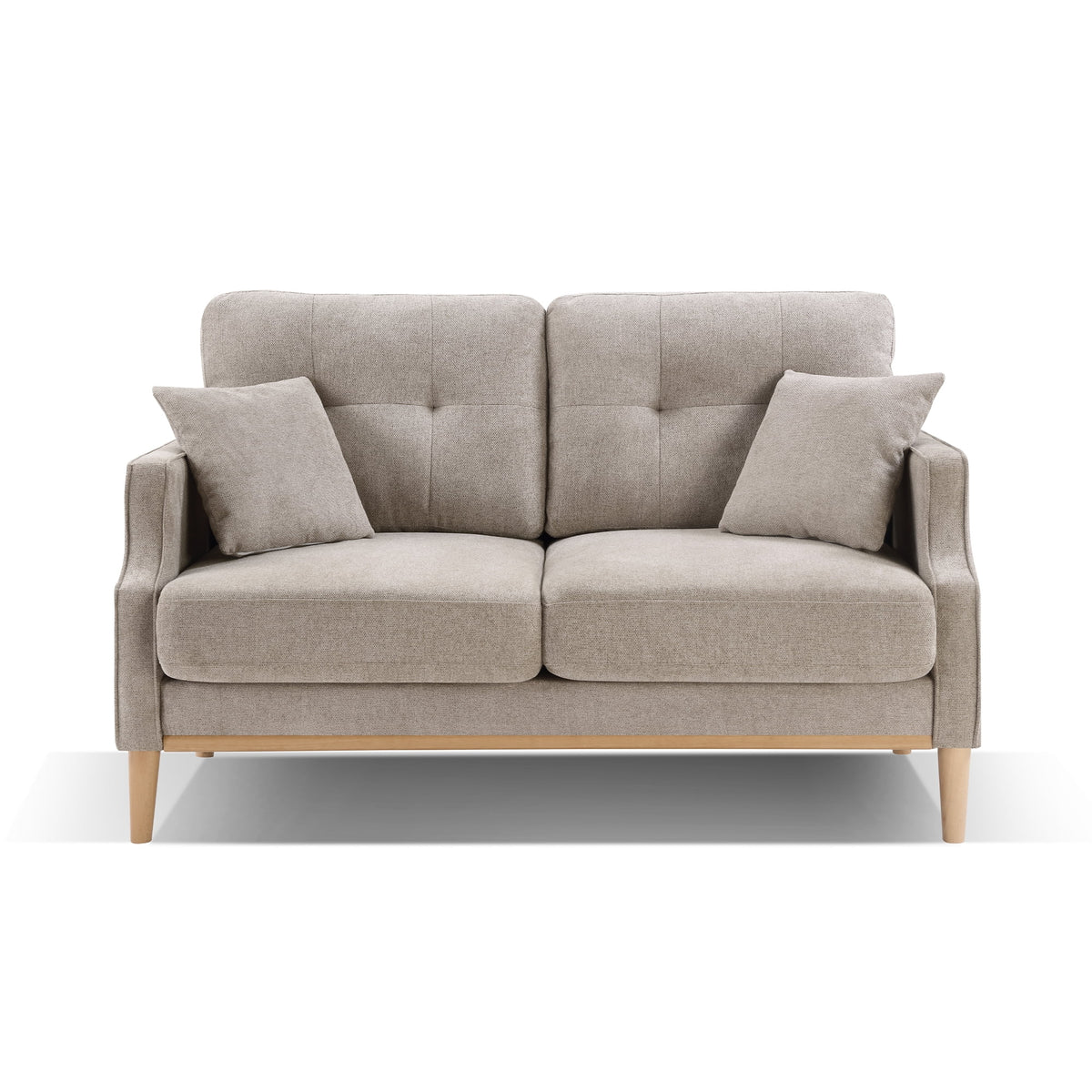 Cream Waterproof Fabric 2 Seater Sofa U67025