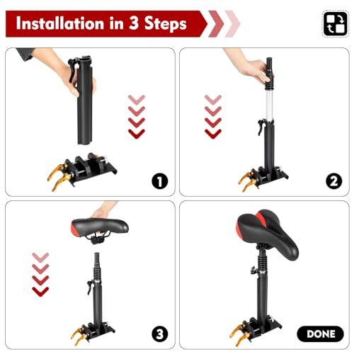 Electric Scooter Seat, Adjustable Saddle Seat with Shock Absorption Foam Cushion Q186726