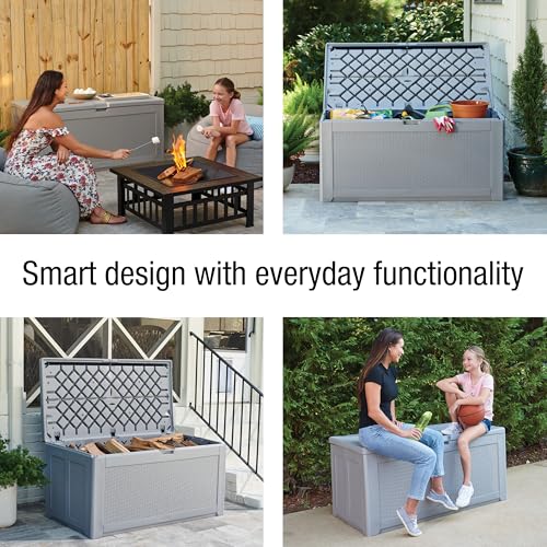 Extra Large Weather Resistant Resin Deck Box N7391