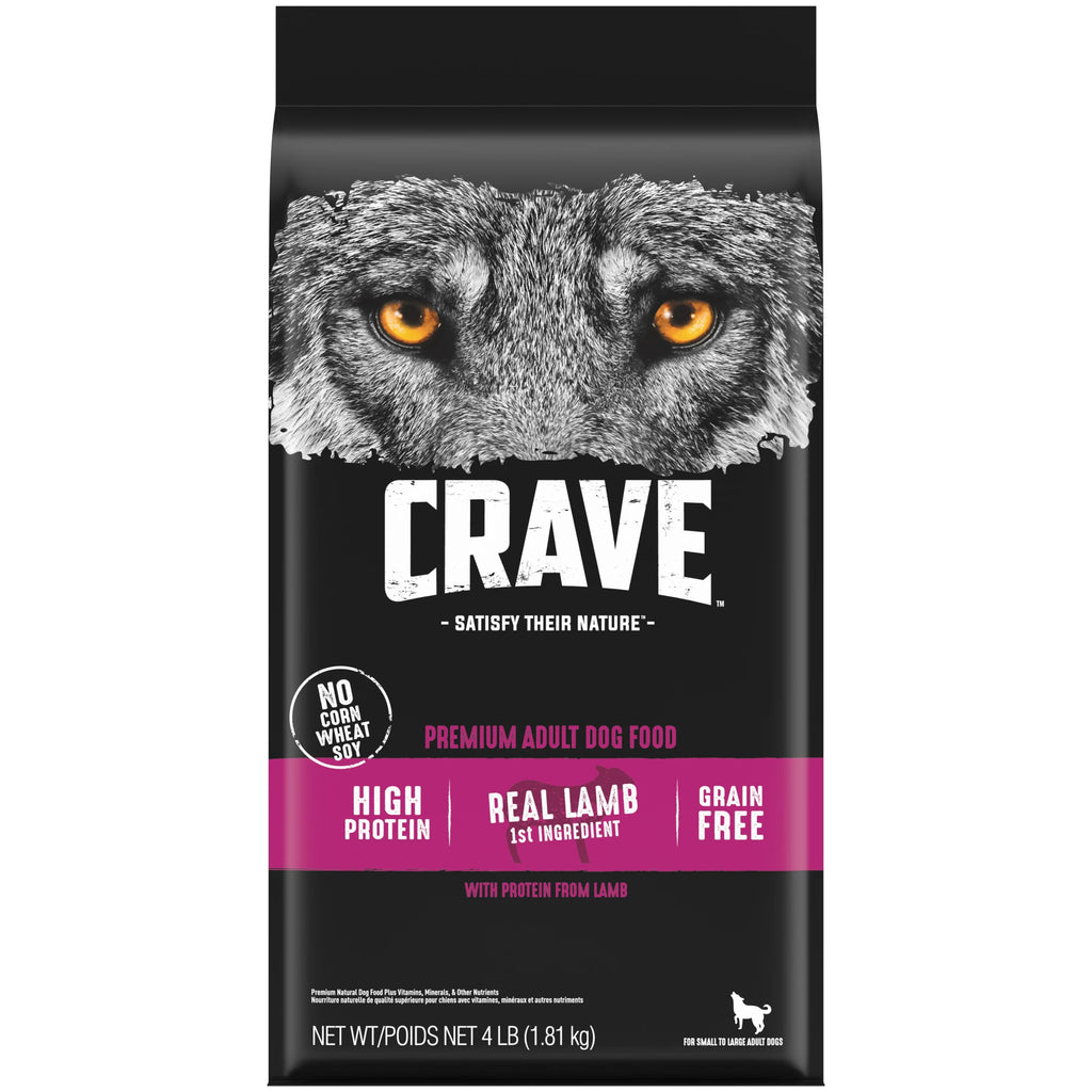 Grain Free Adult Dry Dog Food with Lamb, 4 lb. Bag W893