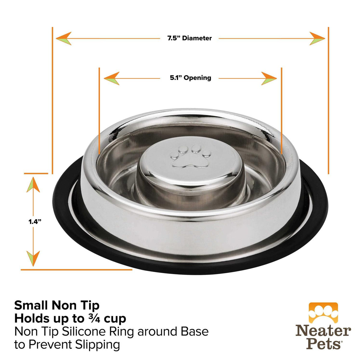 Stainless Steel Slow Feed Bowl U27314