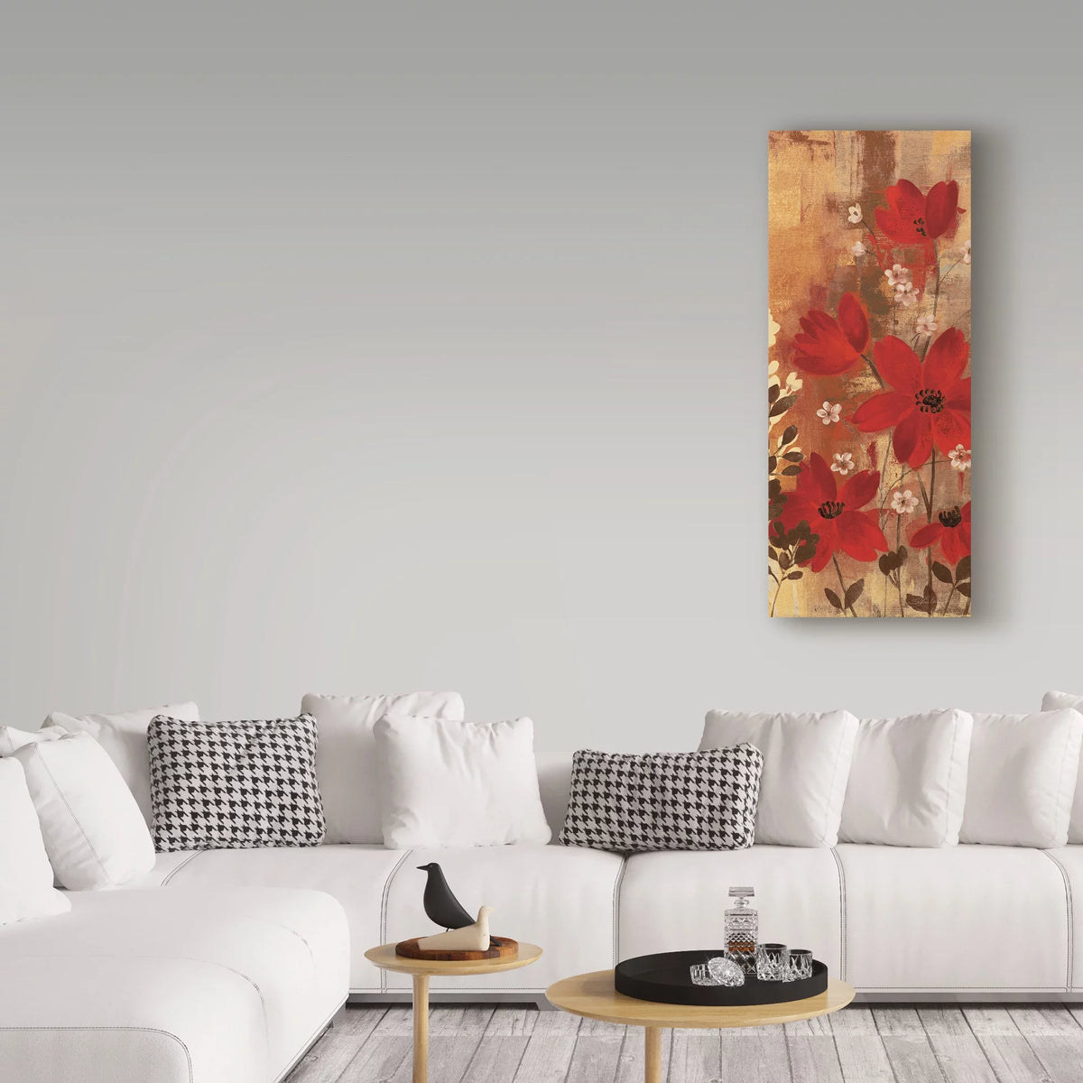 Floral Symphony Red I Canvas Art R197