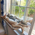 Beige Canvas Cat Window Hammock Bed Y43018