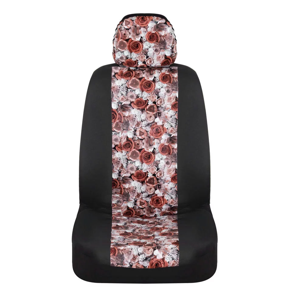 Rose Flower Seat Covers 2 Sets R33578