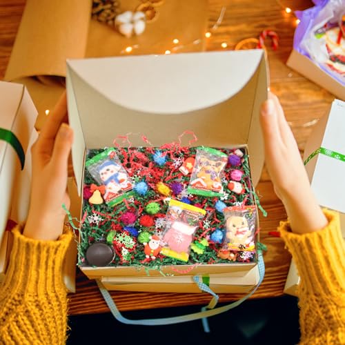 1LB Christmas Crinkle Cut Paper Basket Filler K2389