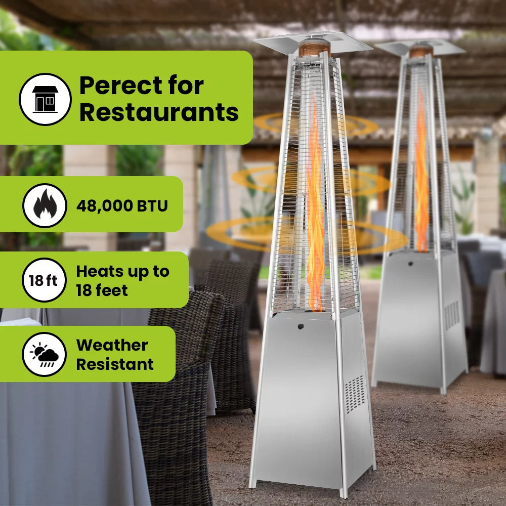 Propane Heater Stainless Steel 48,000 BTUs V37211