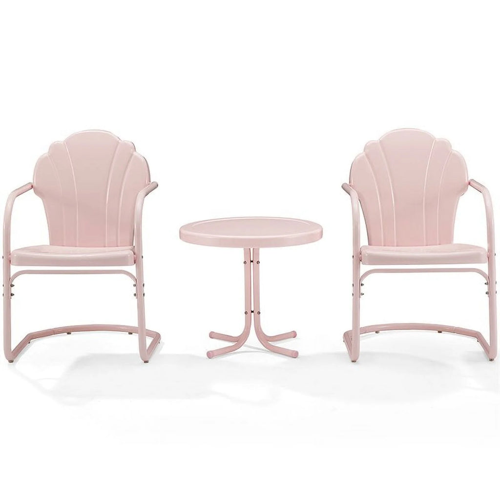 3 Piece Round Metal Patio Conversation Set L234039
