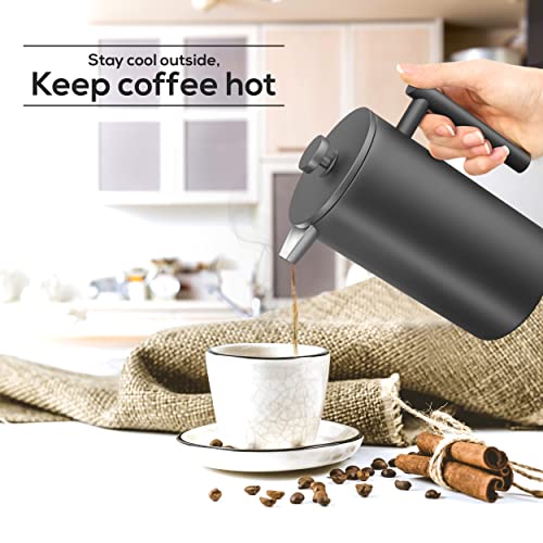 Stainless Steel French Press Coffee Maker 34 Oz O993
