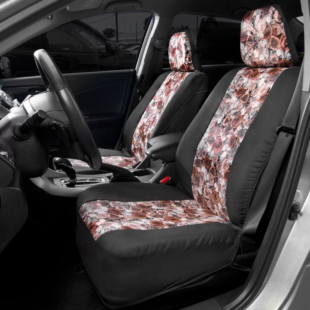 Rose Flower Seat Covers 2 Sets R33578