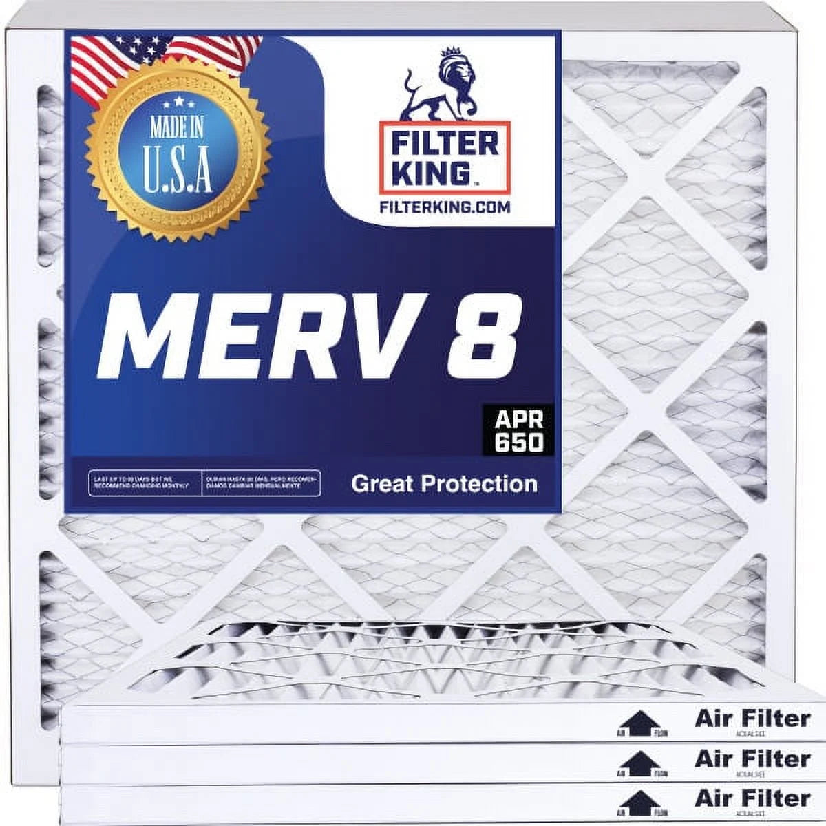 15x66x1a MERV 8 Pleated HVAC Air Filter 4-Pack Q784