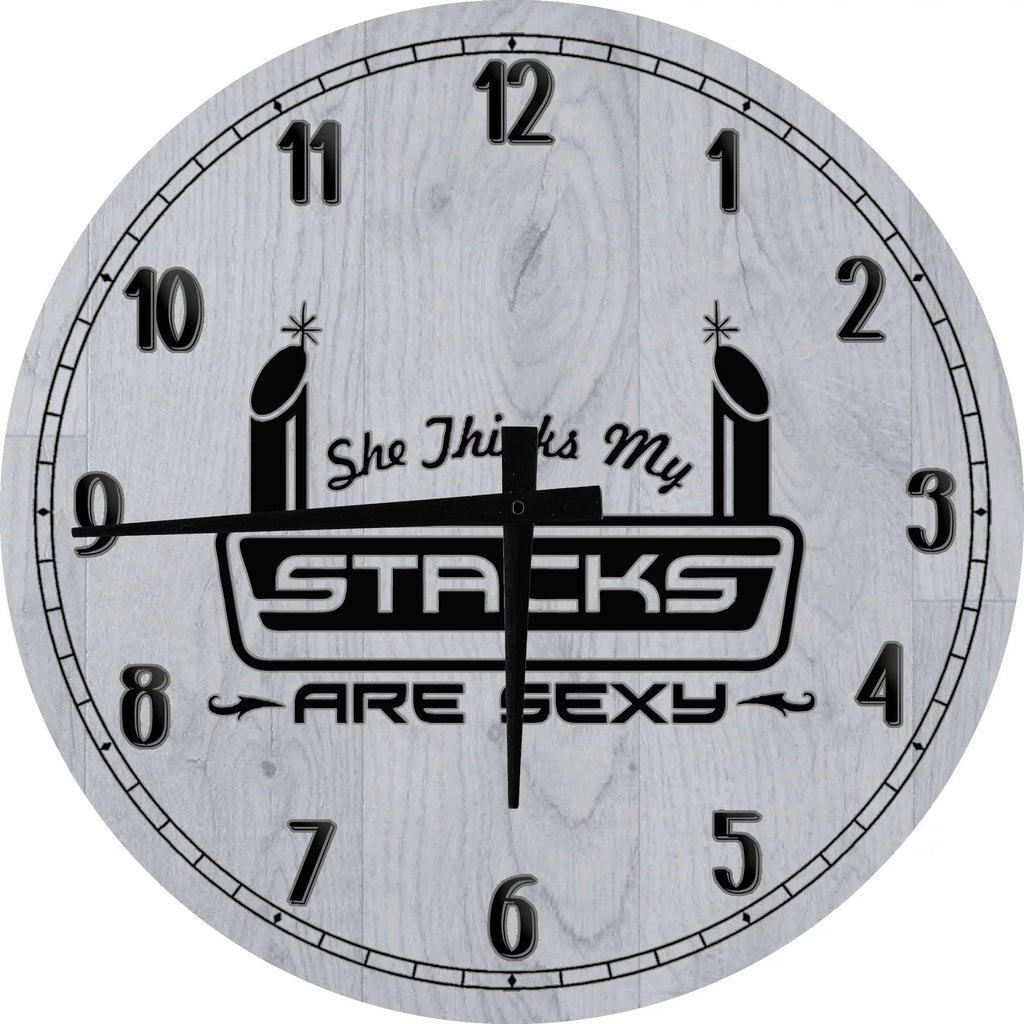 Rustic Distressed Brown Wood Wall Clock D1836