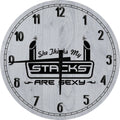 Rustic Distressed Brown Wood Wall Clock D1836