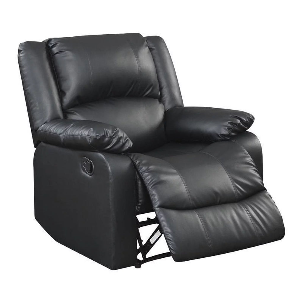 Black Faux Leather Recliner I45009