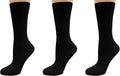 Diabetic/Arthritic Rayon Derived from Bamboo Crew Socks - Non-binding Rib 3 Pair Socks U205408