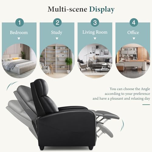 Deep Grey Fabric Recliner Chair M453