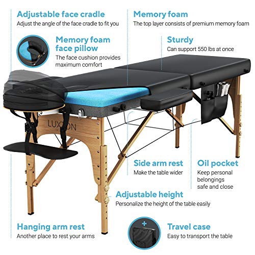 Memory Foam Portable Foldable Massage Table W8713