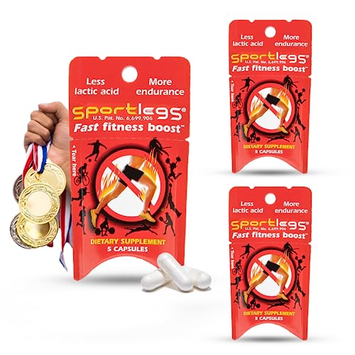 Pre-Workout Lactic Acid Supplement 5-Cap Packet Trial Pack of 3 X313