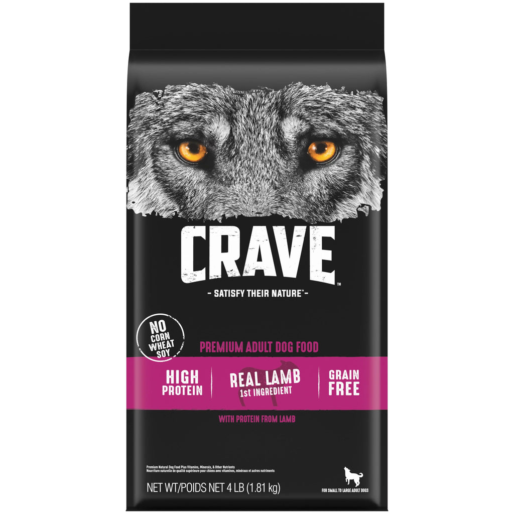 Grain Free Adult Dry Dog Food with Lamb, 4 lb. Bag W893