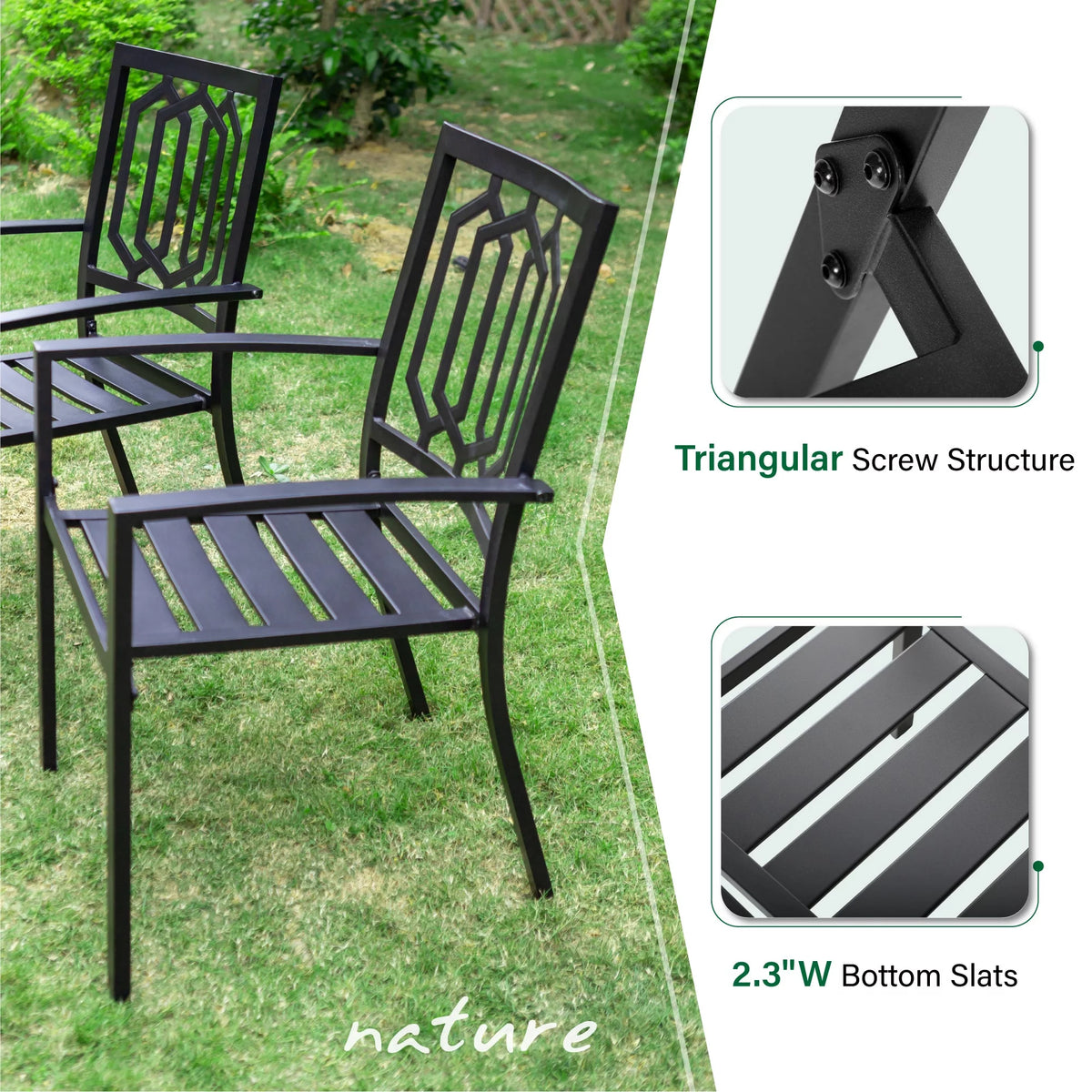 7 Piece Patio Dining Set Metal Table and Chairs A68809