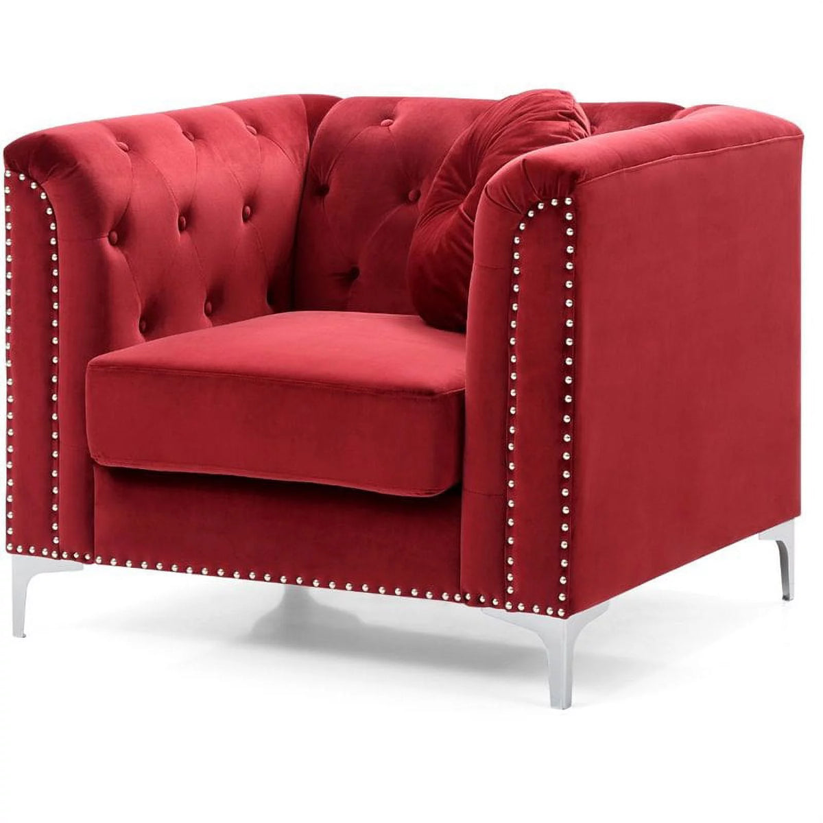Velvet Sofa Chaise and Chair 2-Piece Set U888