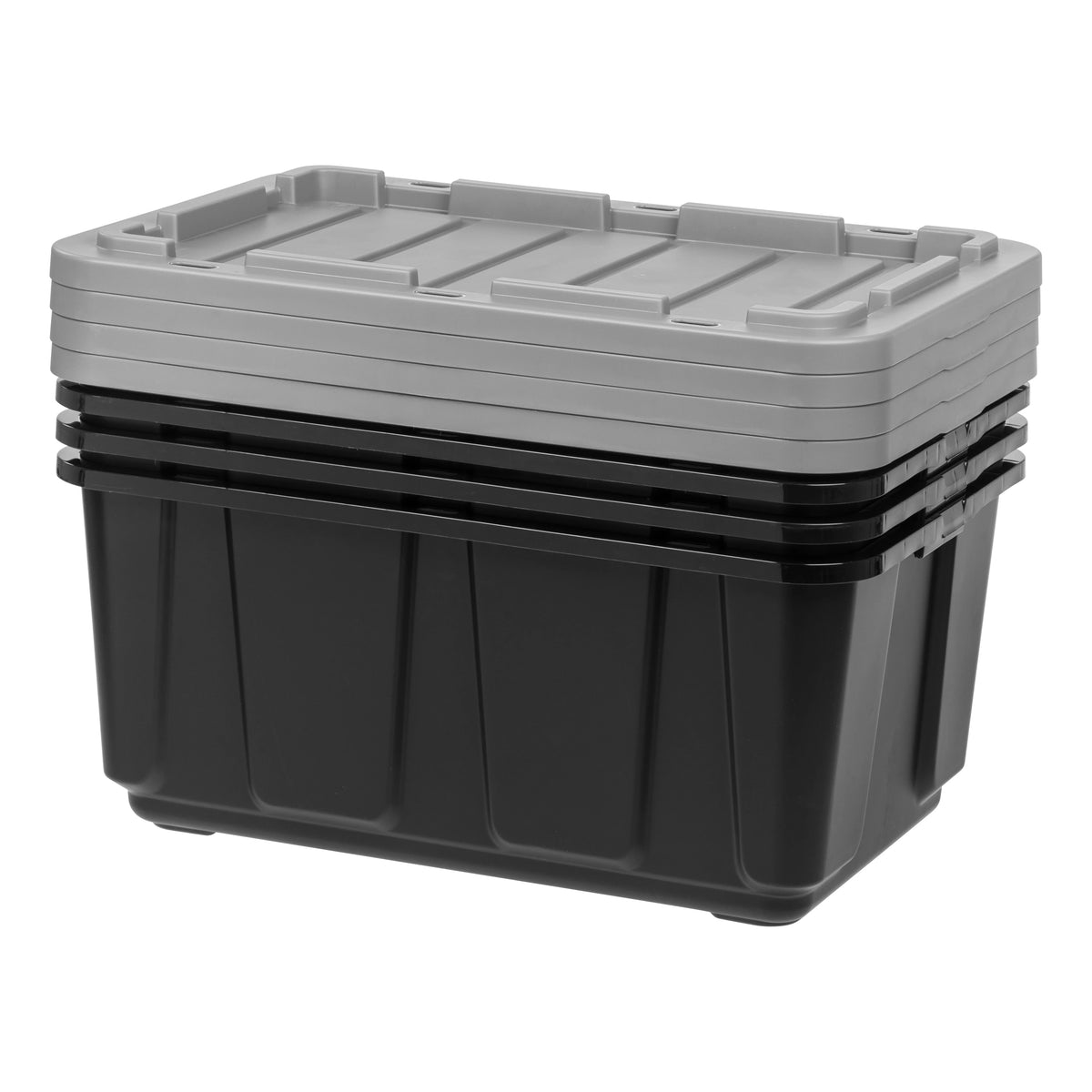 27Gal 4 Pack Stackable Plastic Storage Bin with Lid Z9243