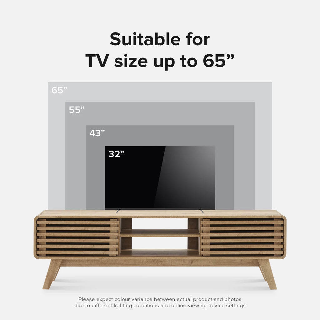 59" Oak TV Stand Console L651
