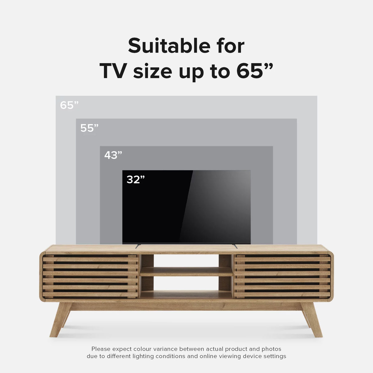 59" Oak TV Stand Console L651