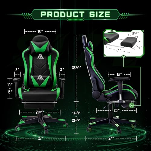 Black Purple Ergonomic Gaming Chair with Footrest A37077