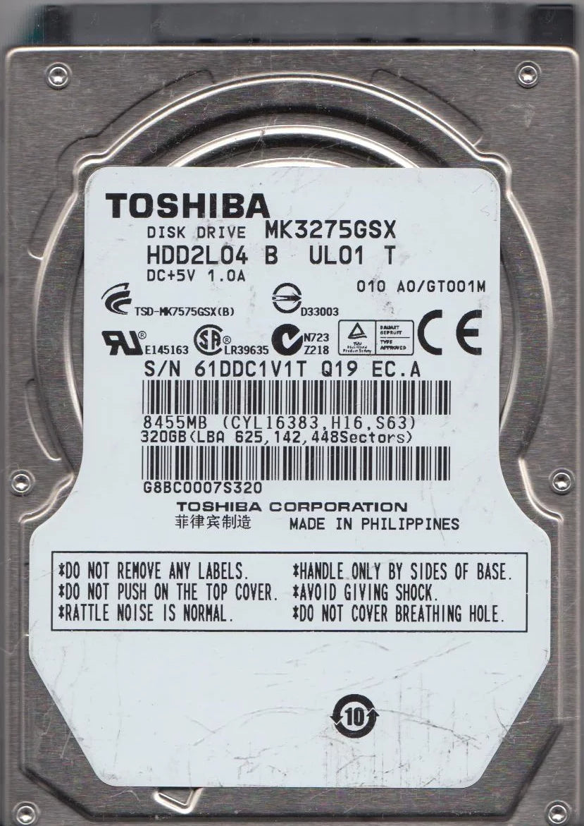 320GB SATA 2.5 Hard Drive Z258