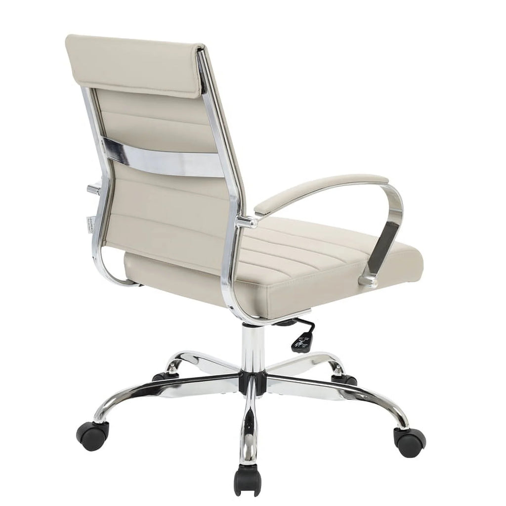 Tan Leatherette Swivel Office Chair Q287