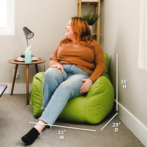 Black Bean Bag Chair with Drink Holder and Pocket F398