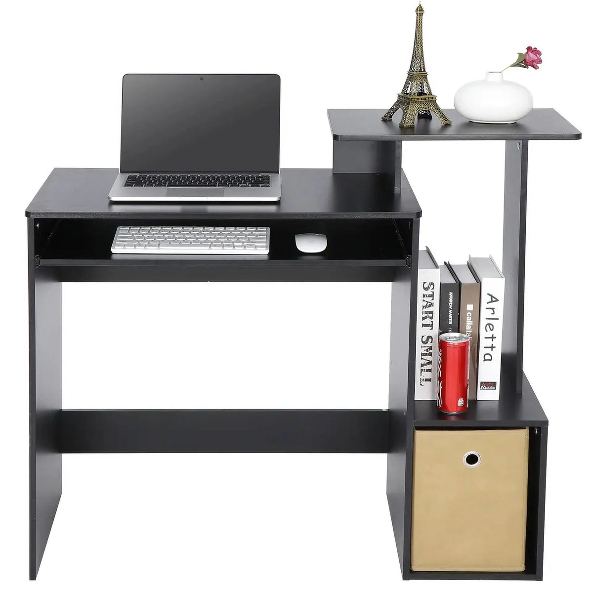 Multipurpose Home Office Computer Writing Desk With Bookshelves G21135