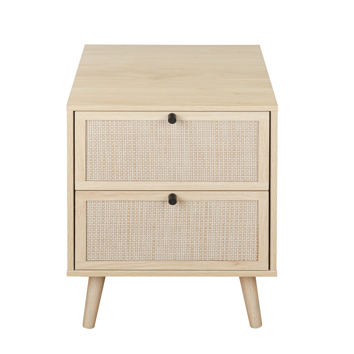 Set of 2 2 Drawer Natural Nightstand X3586