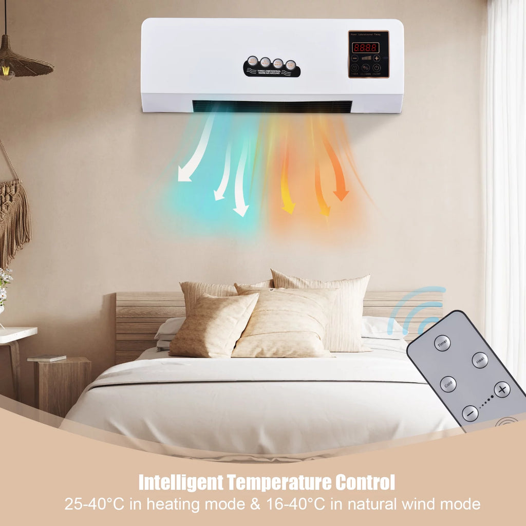 1800W 2-in-1 Electric Heater and Air Conditioner Combo T739
