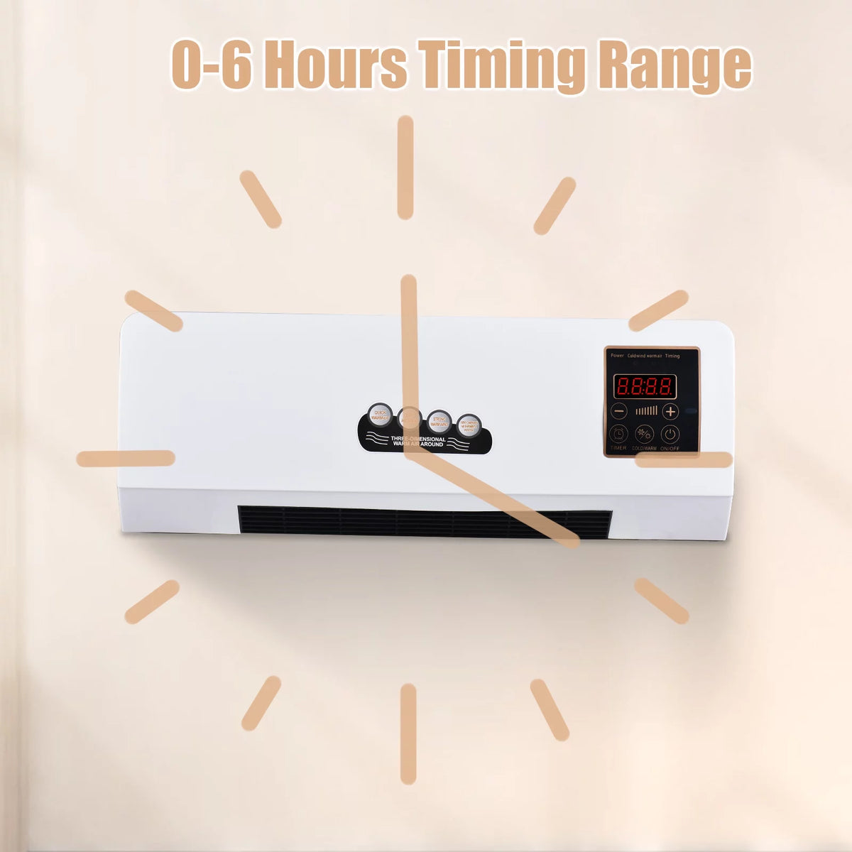 1800W 2-in-1 Electric Heater and Air Conditioner Combo T739
