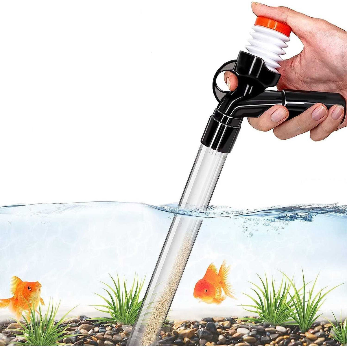 Aquarium Gravel Cleaner Fish Tank Kit Long Nozzle Water Changer J462949