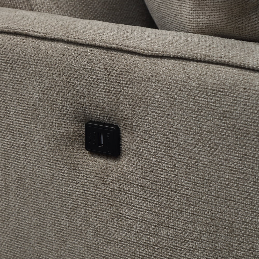Cream Waterproof Fabric 2 Seater Sofa U67025