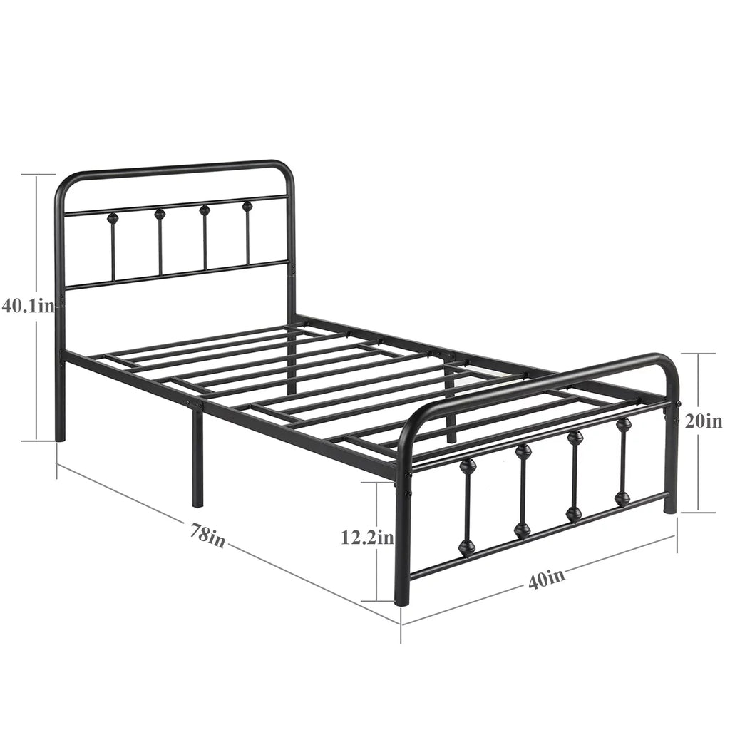 3-Piece Bedroom Set with Metal Bed Frame and 2 Nightstand G5331
